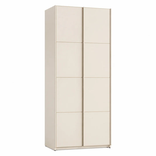 Szafa 120 x 60 x 200 cm MDF beżowa z drzwiami dwuskrzydłowymi